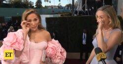 Tearful Brie Larson leaves Jennifer Lopez dabbing at eyes with moving confession as stars meet