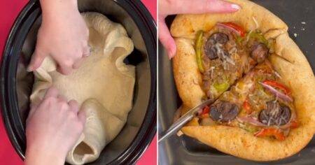 Woman shares genius recipe for making deep dish pizza in your slow cooker