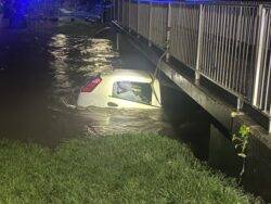 Driver and child, 3, rescued after car gets stuck in Storm Henk flooding