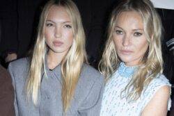 Kate Moss, who just turned 50, looks age-defying next to daughter Lila, 21, at Paris Fashion Week
