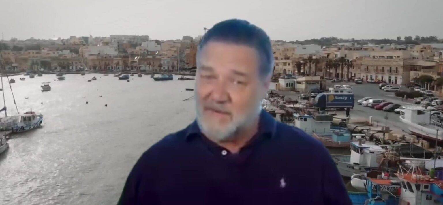 Russell Crowe warns fans about  deepfake advert using creepy AI version of him