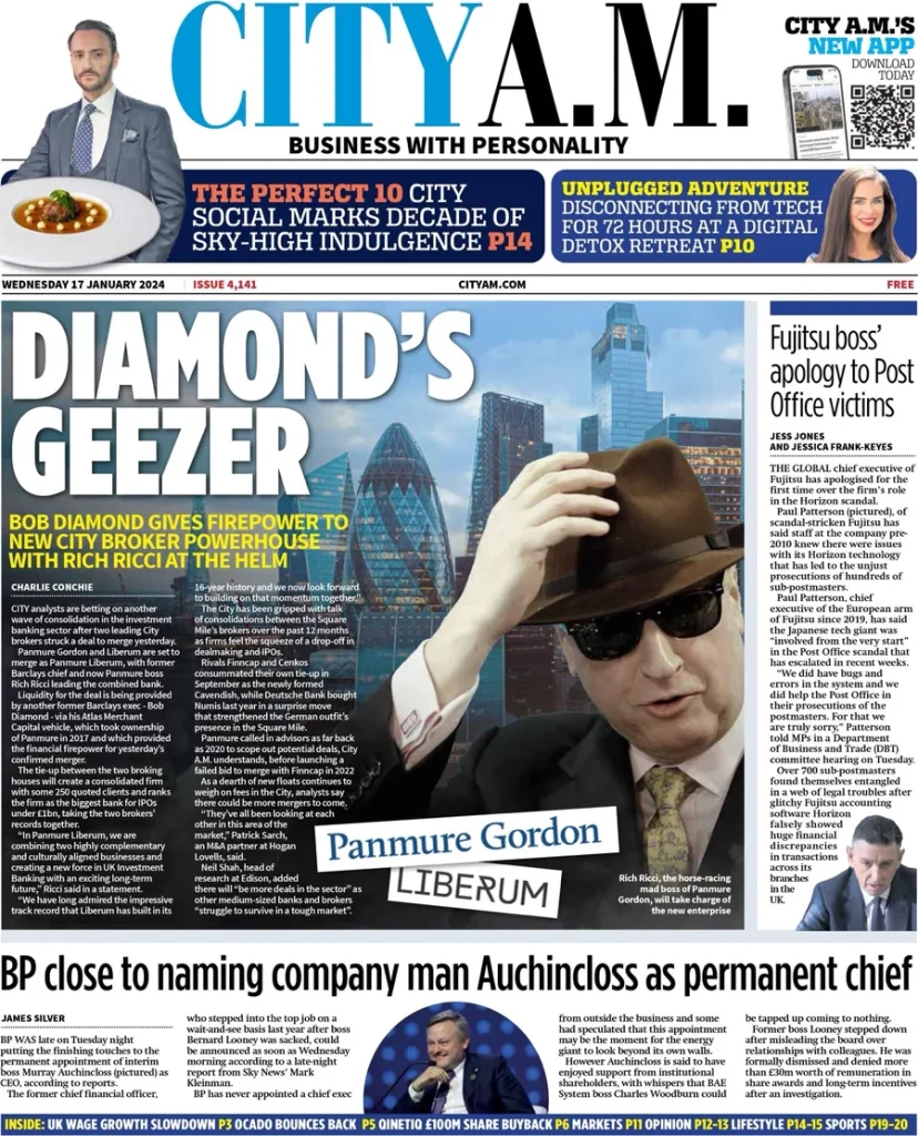CITY AM – Diamond Geezer CITY AM – Diamond Geezer