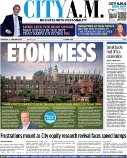 CITY AM - ETON MESS: Thames Water sewers flood as £46,000-a-year school forced to delay term
