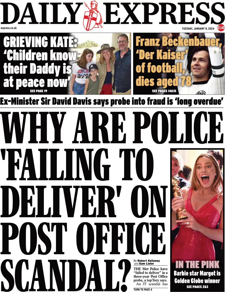 Daily Express - Why are police failing to deliver on Post Office scandal? 