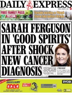 Daily Express – Sarah Ferguson in good spirits after shock new cancer diagnosis 