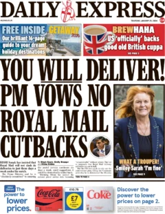 Daily Express – You will deliver! PM vows to no Royal Mail cutbacks 