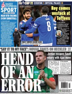 Daily Express Sport – END OF AN ERROR 