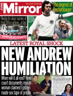 Daily Mirror – New Andrew humiliation 