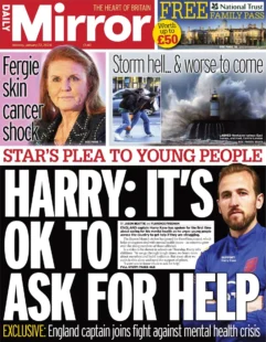 Daily Mirror – Harry: it’s ok to ask for help 