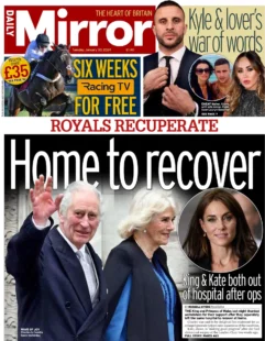 Daily Mirror – Royal recuperate: Home to recover 