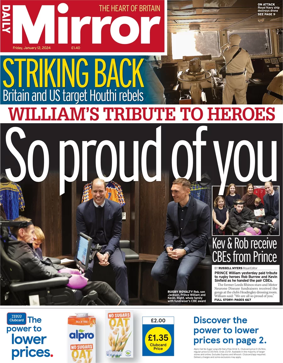 Daily Mirror - So proud of you 