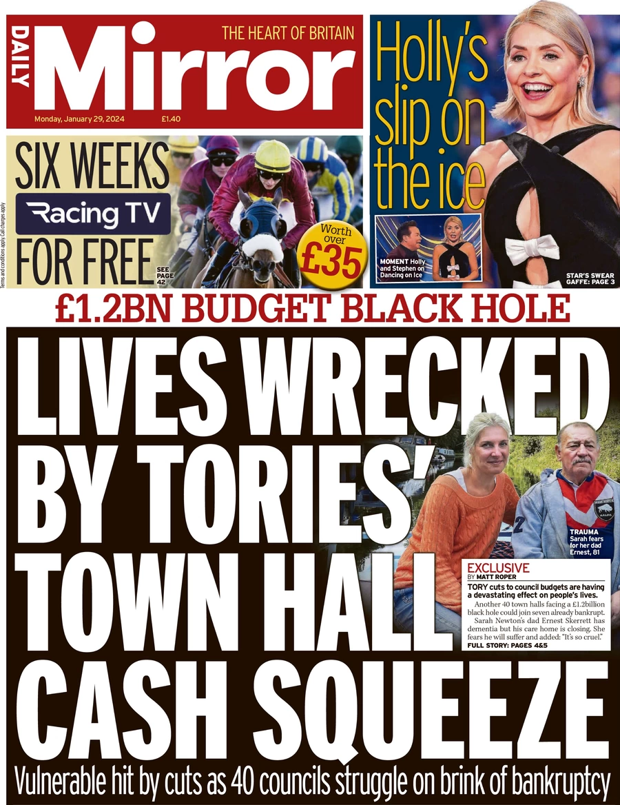 Daily Mirror - Lives wrecked by Tories’ town halls cash squeeze 