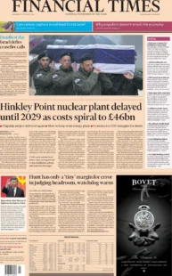 FT- Hinkley Point C nuclear power plant delayed until 2029