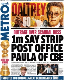 Metro – 1m say strip Post Office Paula of CBE 