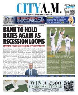 CITY AM - Bank to hold rates again as recession looms