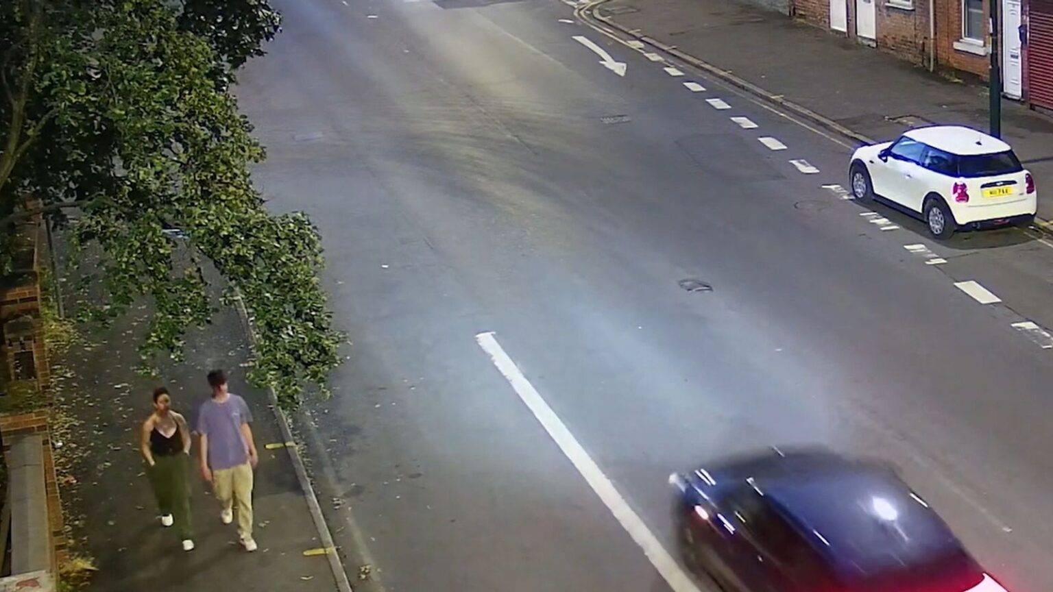 Nottingham attacks: CCTV shows Barnaby Webber and Grace O'Malley-Kumar walking home before they were attacked