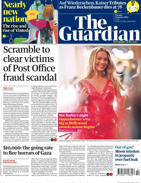 The Guardian - Scramble to clear victims of Post Office fraud scandal 