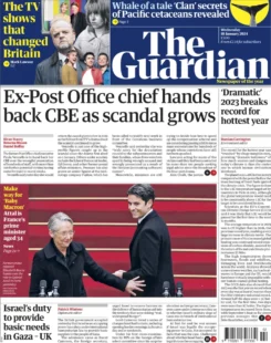The Guardian – Ex-Post Office chief hands back CBE as scandal grows 