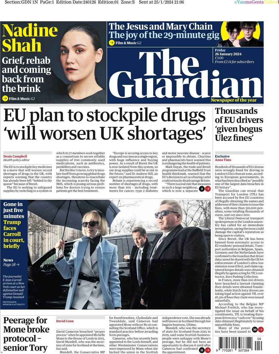 The Guardian - EU plan to stockpile drugs will worsen UK shortage 