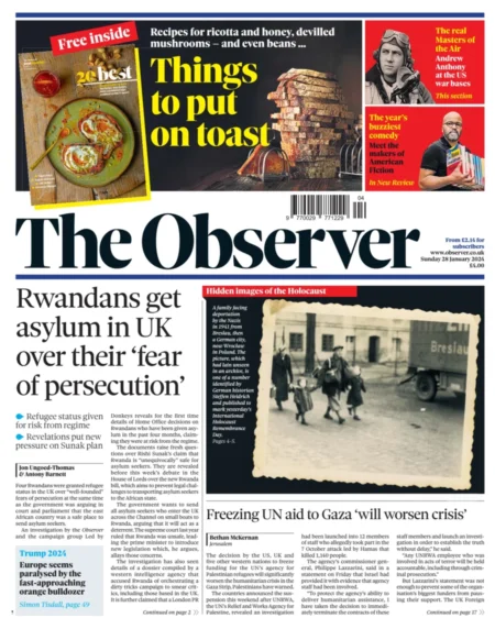 The Observer - Rwandans get asylum in UK over their fear of persecution