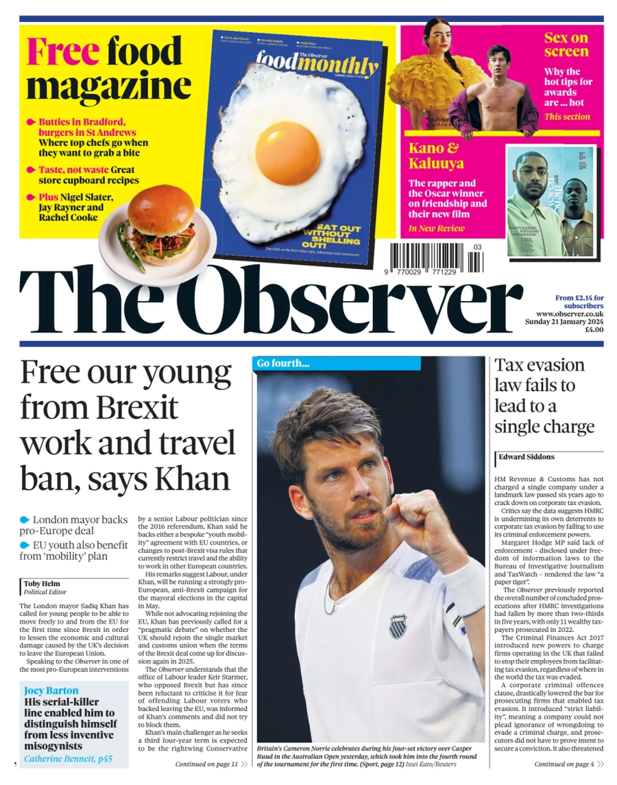 The Observer – Free our young from Brexit work and travel ban