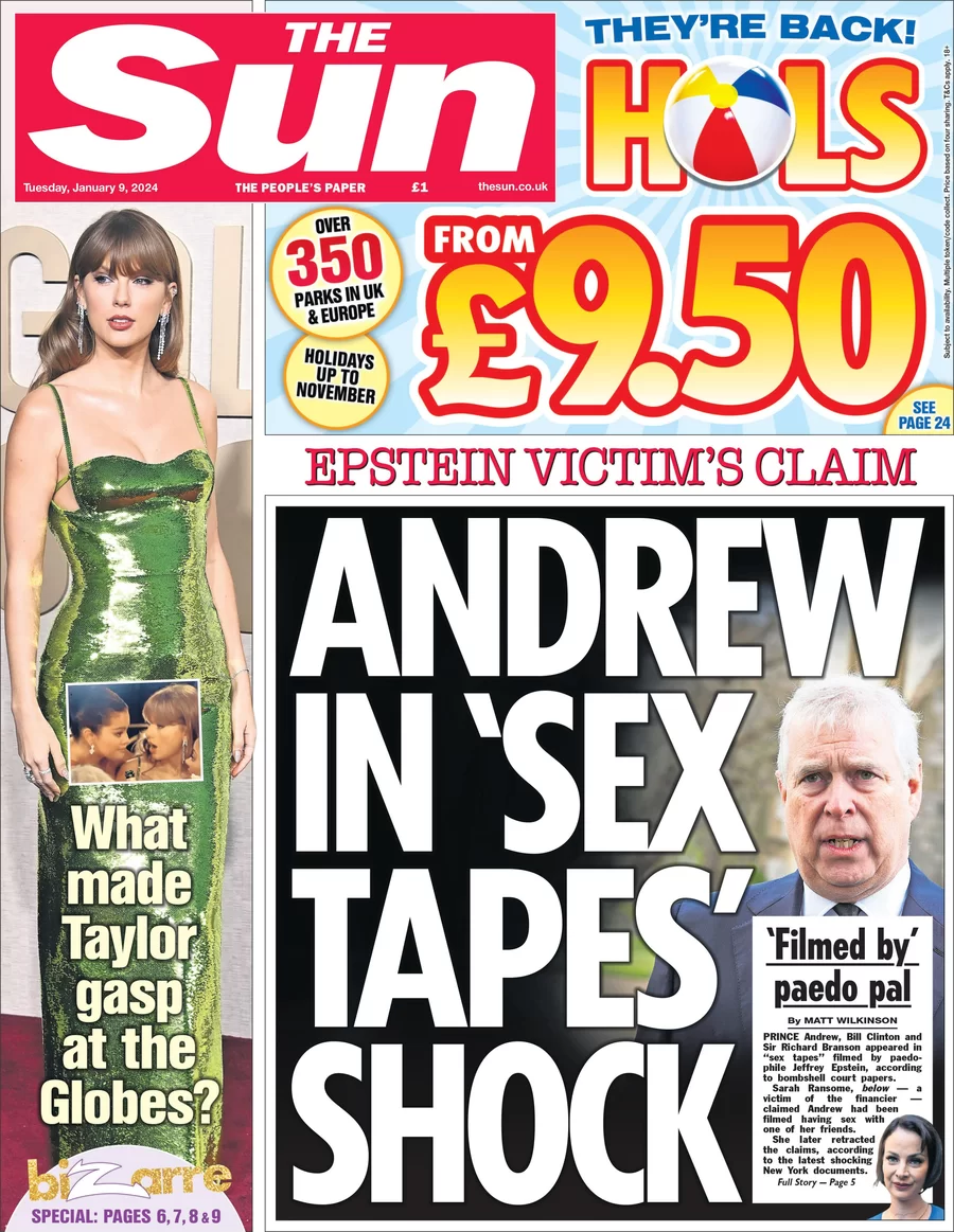The Sun - Andrew in sex tape shock 