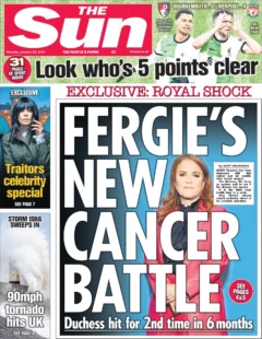 The Sun – Fergie new cancer battle 