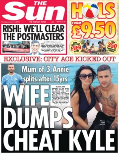 The Sun – Wife dumps cheat Kyle 
