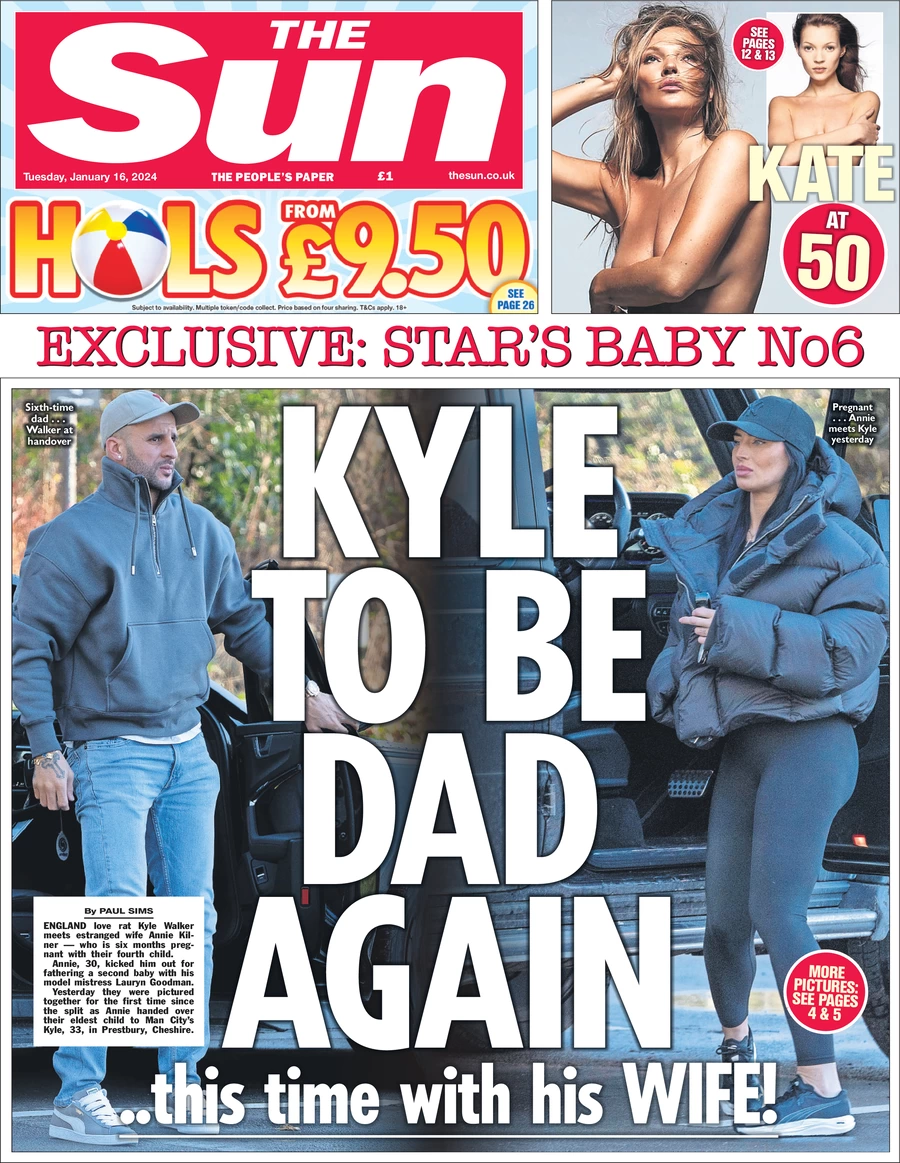 The Sun - Kyle to be dad again 