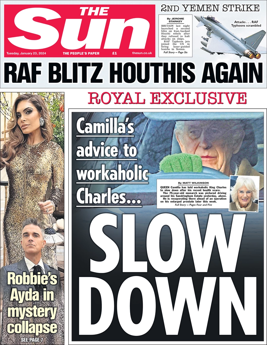 The Sun - Royal exclusive: Camilla’s advice to workaholic Charles … slow down