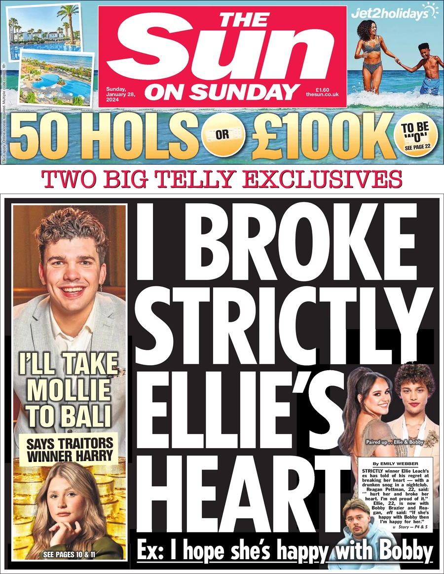 The Sun On Sunday - I broke Strictly Ellie's heart