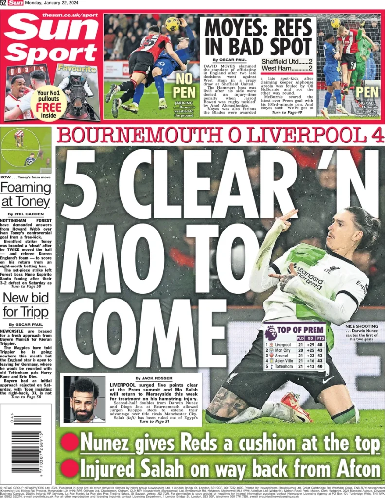 Sun Sport – 5 clear and Mo to come Sun Sport – 5 clear and Mo to come
