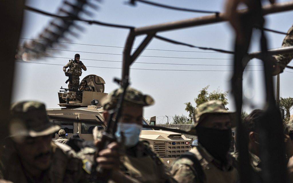 Drone attack kills six Kurdish-led fighters at US base in east Syria Drone attack kills six Kurdish-led fighters at US base in east Syria