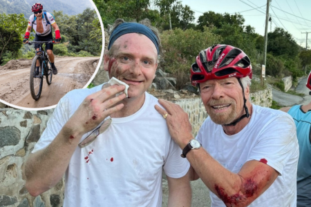 Richard Branson reveals bloodied pics after nasty injuries in horror crash as Virgin tycoon admits he was ‘very lucky’