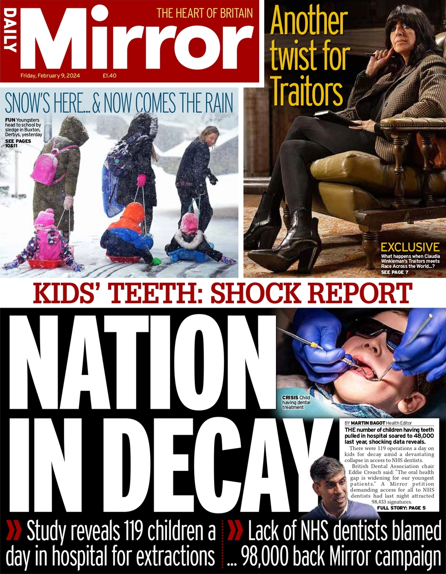Daily Mirror - Kid’s teeth: ‘Shock report reveals Nations in decay’