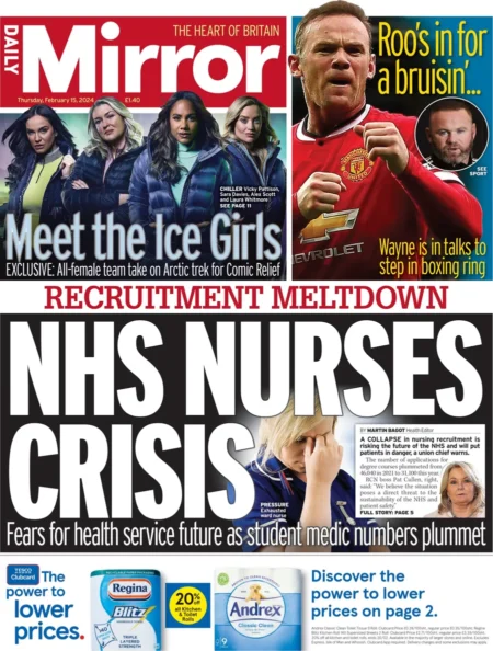 Daily Mirror - NHS nurses crisis