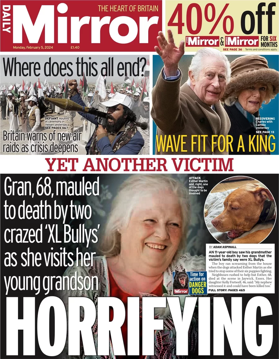 Daily Mirror - Yet another victim: Horrifying 