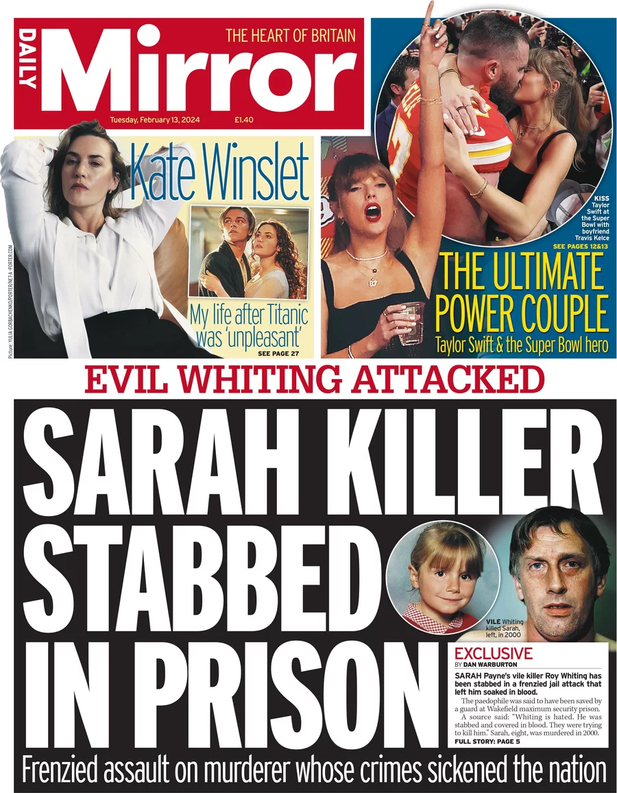 Daily Mirror - Sarah killer stabbed in prison