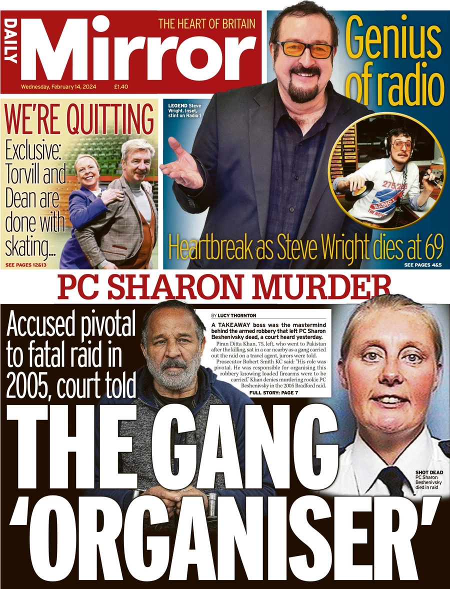 Daily Mirror - PC Sharon murder: The Gang ‘Organiser’