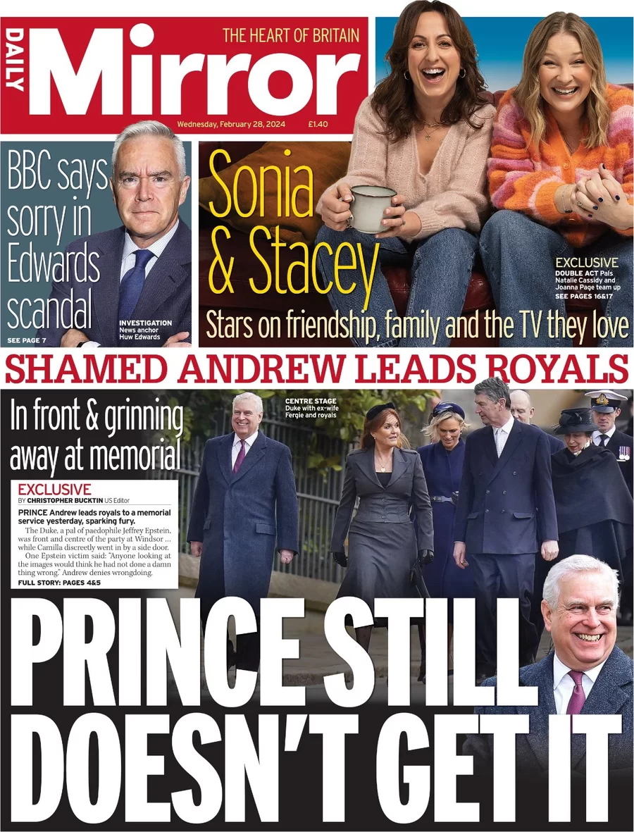 Daily Mirror - Prince still doesn’t get it 