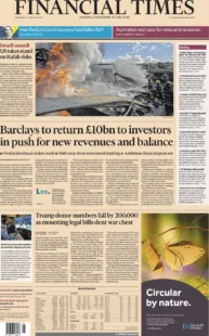 Barclays to return £10bn to investors in push for new revenues and balance 