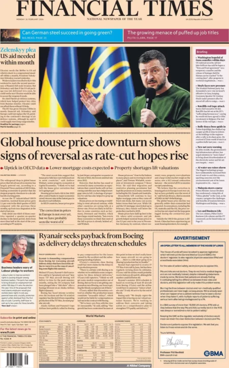 Global house price downturn shows signs of reversal as rate-cut hopes rise 