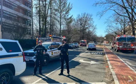 Man ‘in US Air Force’ sets himself on fire outside Israeli Embassy in Washington DC 