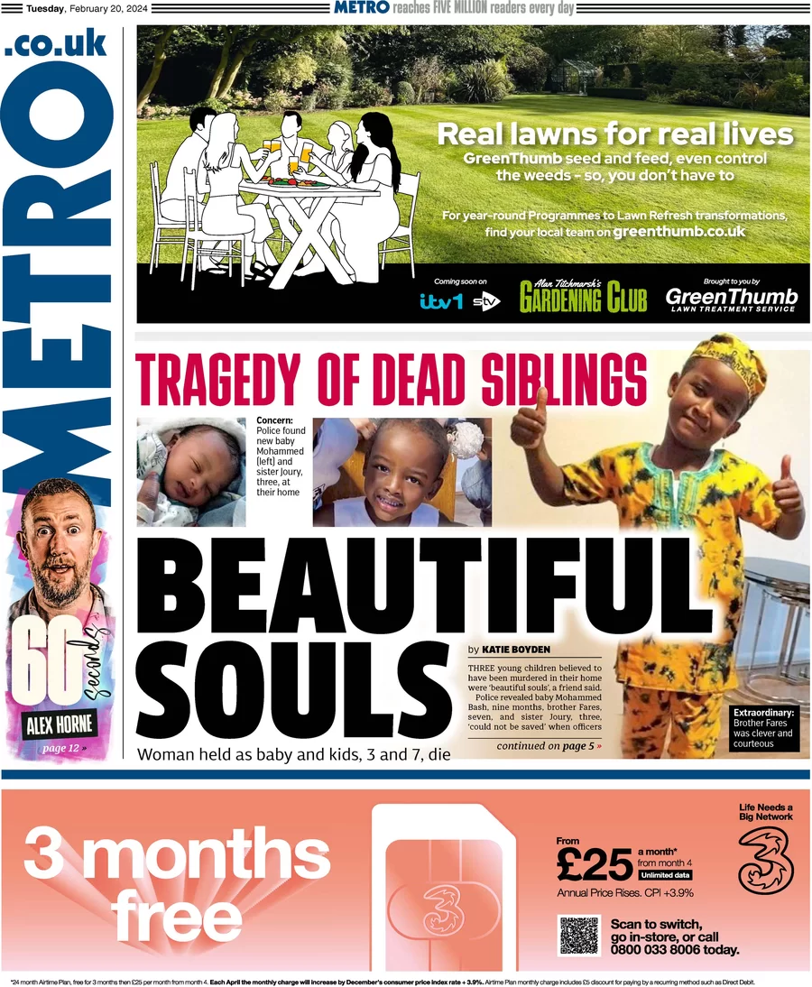 Metro - Tragedy of dead siblings: Beautiful souls 