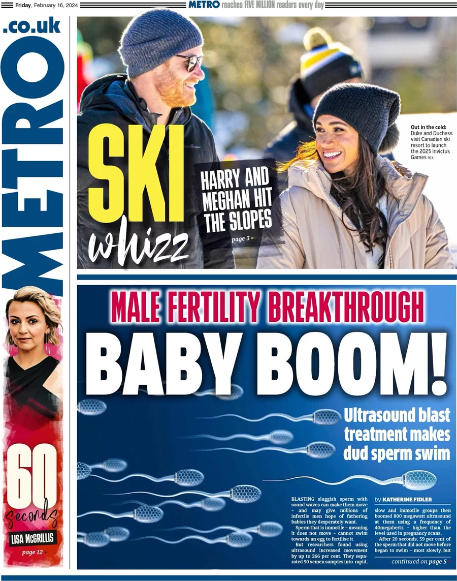 Metro - Male fertility breakthrough - baby boom 