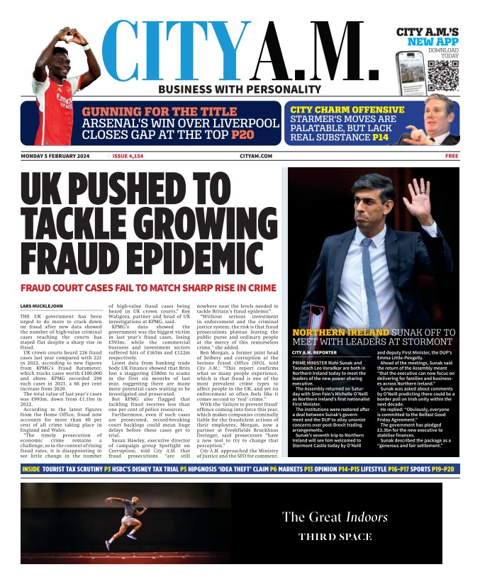 CITY AM - UK Pushed To Tackle Growing Fraud Epidemic 