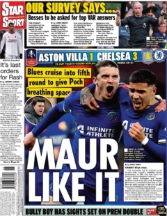 Star Sport – Aston Villa 1-3 Chelsea: Maur like it 