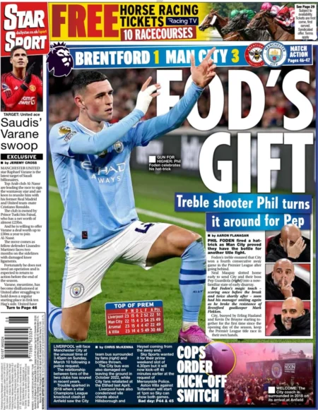 Star Sport – Brentford 1-3 Manchester City: Fod’s gift 