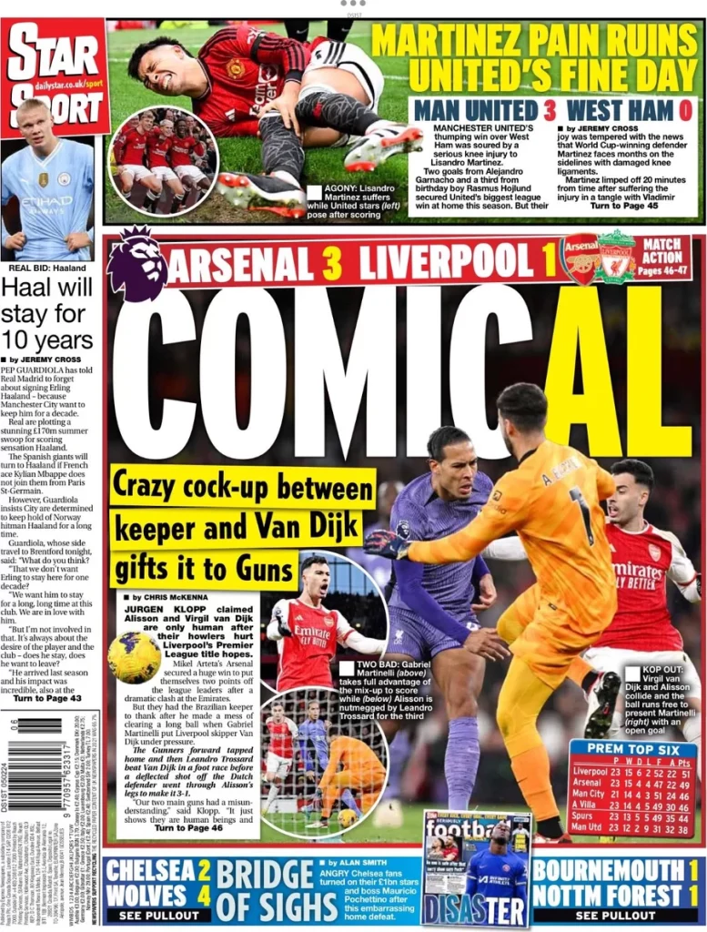 Star Sport – Arsenal 3-1 Liverpool: Comical Star Sport – Arsenal 3-1 Liverpool: Comical
