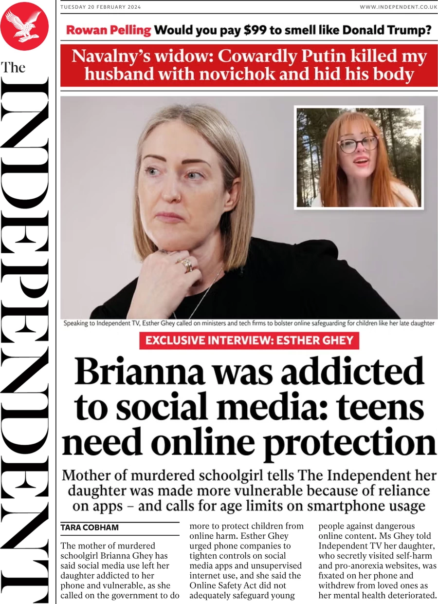 The Independent - Brianna was addicted to social media: teens need online protection 